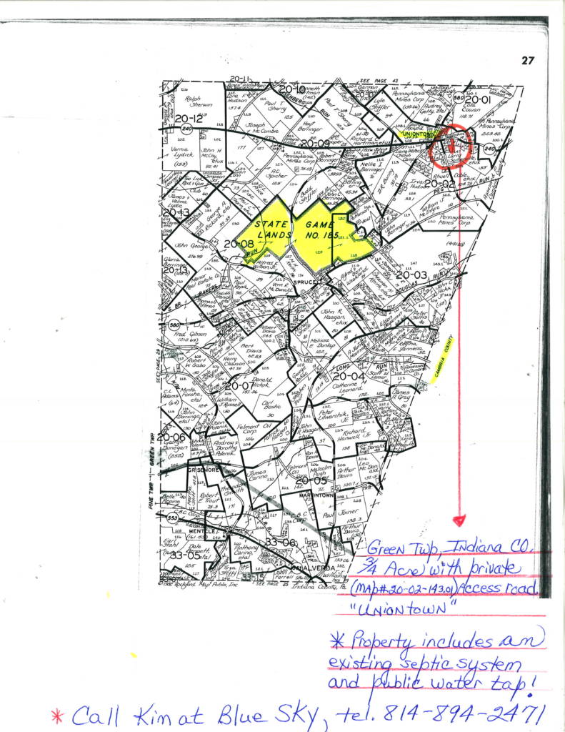 0.76 ACRE BUILDING LOT FOR SALE GREEN TOWNSHIP, INDIANA COUNTY, PA