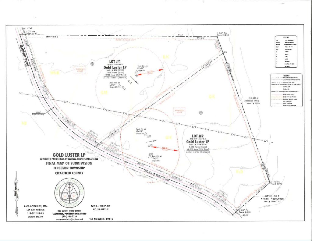Beautiful 3.75 Acres building lots with septic approval (Clearfield County, Ferguson Township)